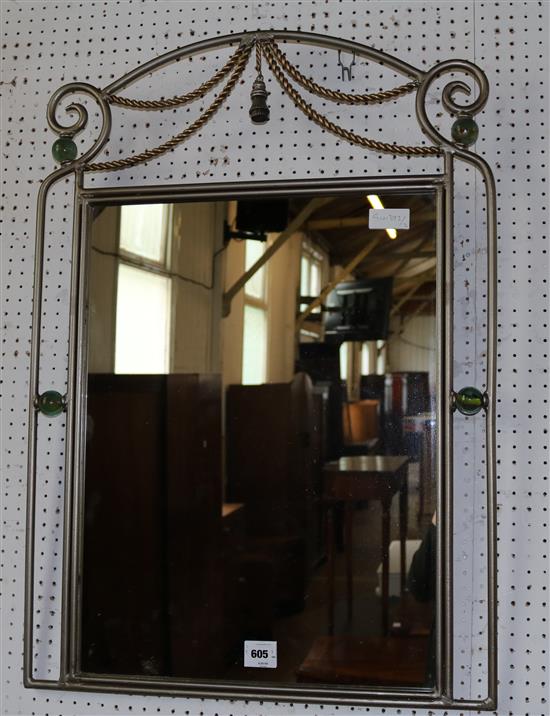 Decorative metal frame wall mirror